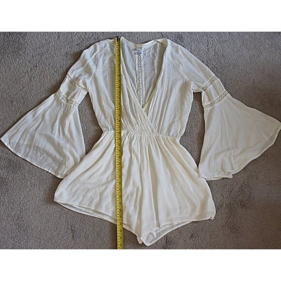 L*Space Lovestruck Romper or Swim Cover, Ivory - sz Med - Picture 5 of 8